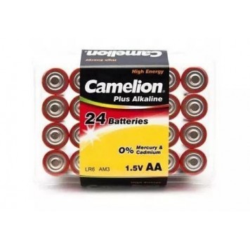 Батарейка CAMELION Тип батареи АА (Пальчиковая) Plus Alkaline AA 1.5V 2800 mAh в уп.24 шт. LR6-PB24