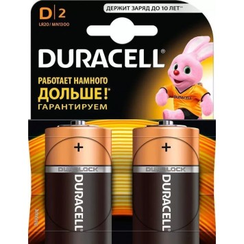 Батарейка Duracell Basic D2 K2 Щелочной элемент питания (2 шт.)