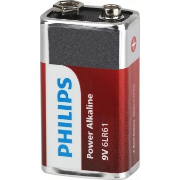 Батарейка Philips 6LR61P1B/51  крона  алкалиновая 9V 1 шт. 6LR61/9V-1BL Power (1/12/24/6240)-2