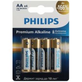 Батарейки Philips LR6M4B/51 АА алкалиновые 15v 4 шт. LR6-4BL Premium (4/48/144/17280)