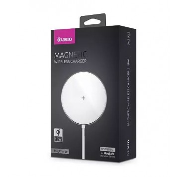Беспроводное зарядное устройство OLMIO MagCharge QI 15W белый-1