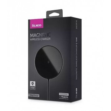 Беспроводное зарядное устройство OLMIO MagCharge QI 15W черный-1