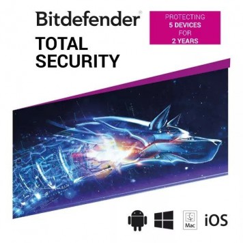 Bitdefender Total Security for 2 года/5 устройств