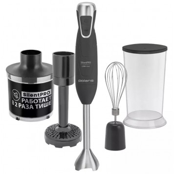 Блендер Погружной Polaris PHB-1380 Silent Grey (16367) 1300 Вт Мерный стакан 500мл