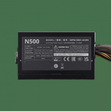 Блок питания CoolerMaster Elite NEX N500 230V Active PFC КПД  75% MPW-5001-ACBN-BEU-3