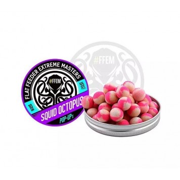 Бойлы плавающие FFEM Pop-Up# Squid Octopus 10mm white/pink 55шт.-1