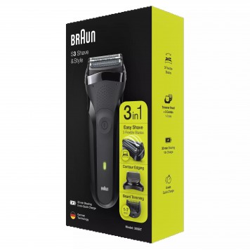 Электробритва Braun Series 3 300BT с точной насадкой-триммером и 5 гребнями чёрная-7