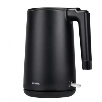 Чайник Centek CT-1011 (черный) 1.5л 2200Вт двойные стенки бесшовная колба эффект термоса-1