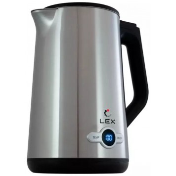 Чайник электрический (брашированная сталь) LEX LX-30022-1