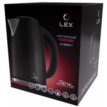Чайник электрический (черный) LEX LX-30021-1-2
