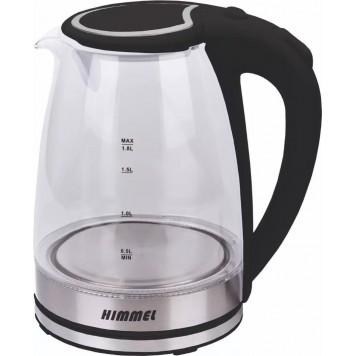Чайник HIMMEL KB-1018 18 л 1500 Вт закрытый нагревательный элемент стекло пластик черный