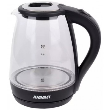 Чайник HIMMEL KB-2018 18 л 1500 Вт закрытый нагревательный элемент стекло пластик черный