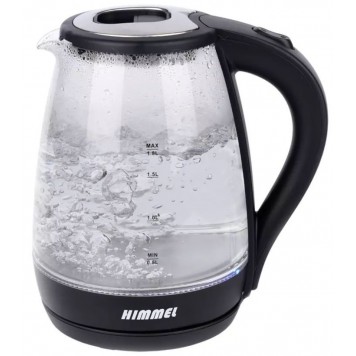 Чайник HIMMEL KB-2018 18 л 1500 Вт закрытый нагревательный элемент стекло пластик черный-1