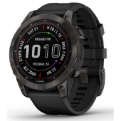 Часы Garmin Fenix 7 Sapph Solar, черный DLC титан с черным силиконом 010-02540-35 Часы Garmin Fenix 7 Sapph Solar, черный DLC титан с черным силиконом 010-02540-35
