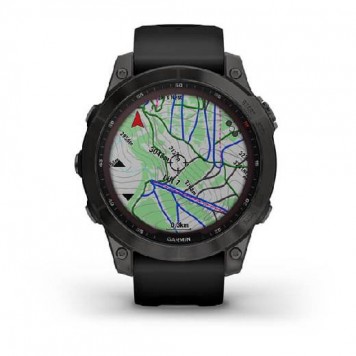 Часы Garmin Fenix 7 Sapph Solar, DLC титан с черным силиконом 010-02540-21-3