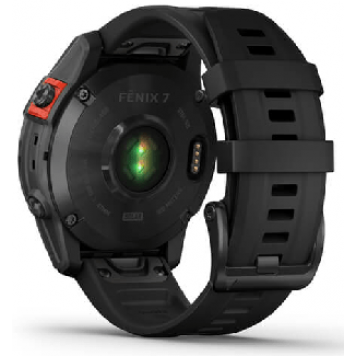 Часы Garmin Fenix 7 Solar, темносерый с черным силиконом 010-02540-11-6