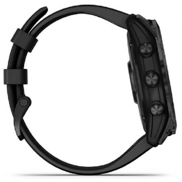 Часы Garmin Fenix 7X Sapph Sol черный DLC титан с черным силиконом 010-02541-23-5