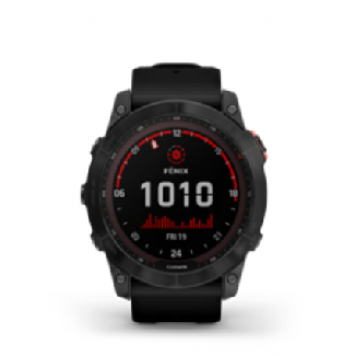 Часы Garmin Fenix 7X Sol темносерый с черным силиконом 010-02541-01-1