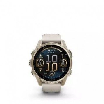 Часы с навигатором Garmin Fenix 8 43mm AMOLED сапфир песочный силикон-1