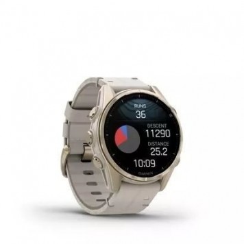Часы с навигатором Garmin fenix 8 43mm AMOLED сапфир светлая кожа 010-02903-40-2