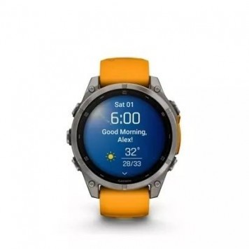 Часы с навигатором Garmin Fenix 8 47mm AMOLED сапфир светлые оранжевый силикон-2
