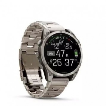 Часы с навигатором Garmin fenix 8 47mm AMOLED сапфир светлый титан 010-02904-40-2