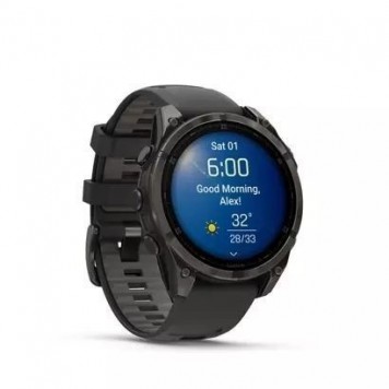 Часы с навигатором Garmin Fenix 8 47mm AMOLED сапфир темный силикон-1
