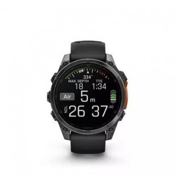 Часы с навигатором Garmin Fenix 8 47mm AMOLED стекло темный силикон-1