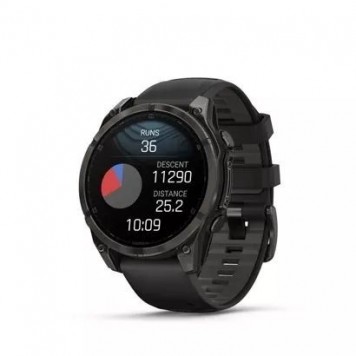 Часы с навигатором Garmin Fenix 8 51mm AMOLED сапфир темный силикон-1