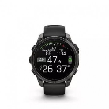 Часы с навигатором Garmin Fenix 8 51mm AMOLED сапфир темный силикон-3