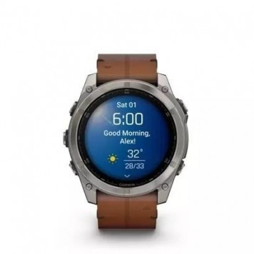 Часы с навигатором Garmin fenix 8 51mmAMOLED сапфир светлые кожа 010-02905-40-3