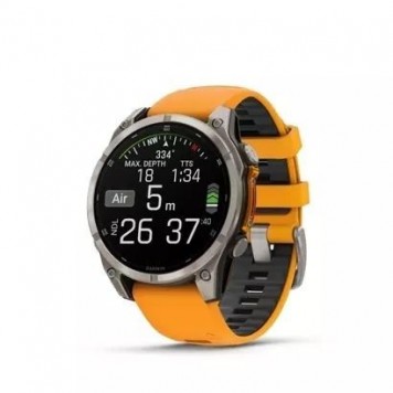 Часы с навигатором Garmin Fenix 8 51mmAMOLED сапфир светлые оранжевый силикон-4