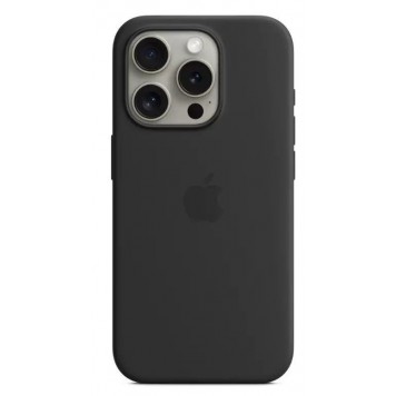 Чехол для iPhone 15 Pro Silicone Case with MagSafe - Black (MT1A3ZM/A)