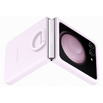 Чехол для Z Flip5 Silicone Cover with Ring, EF-PF731TVEGRU, Lavender-4