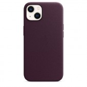 Чехол iPhone 13 Leather Case with MagSafe - Dark Cherry Чехол iPhone 13 Leather Case with MagSafe - Dark Cherry
