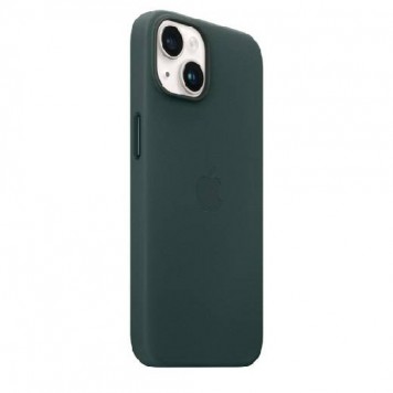 Чехол iPhone 14 Leather Case with MagSafe - Forest Green-1