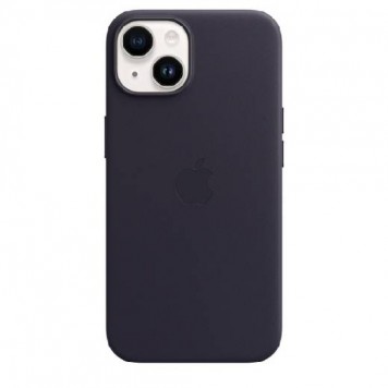 Чехол iPhone 14 Leather Case with MagSafe - Ink