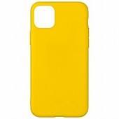 Чехол силикон цветной матовый iphone 11 жёлтый Чехол силикон цветной матовый iphone 11 жёлтый