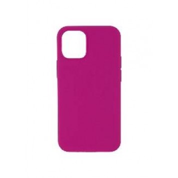 Чехол силикон цветной матовый iphone 14 pro малиновый