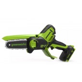Цепная мини пила аккумуляторная Greenworks G24MCS10 24V 10см без АКБ и ЗУ