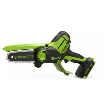 Цепная мини пила аккумуляторная Greenworks G24MCS10 24V 10см без АКБ и ЗУ