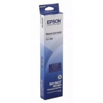 Черный риббон-картридж Epson RIBBON LX-350/LX300 EU C13S015637