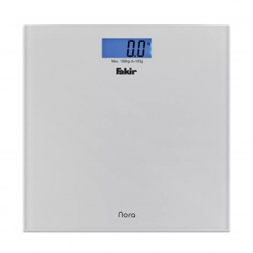 Цифровые напольные стеклянные весы Fakir NORA- серебро