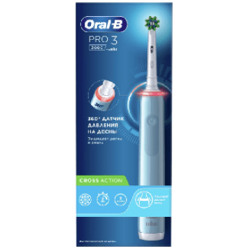 Электрическая зубная щетка Oral B Pro 3/D505.513.3 тип 3772 (голубая)-1