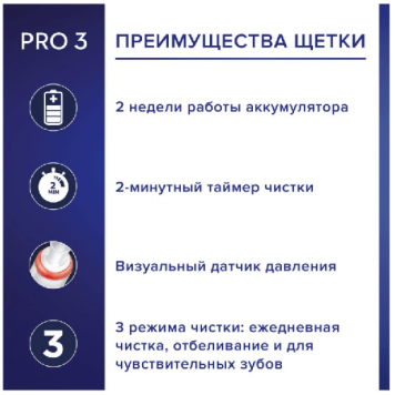 Электрическая зубная щетка Oral B Pro 3/D505.513.3 тип 3772 (голубая)-3