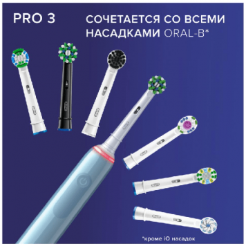 Электрическая зубная щетка Oral B Pro 3/D505.513.3 тип 3772 (голубая)-5