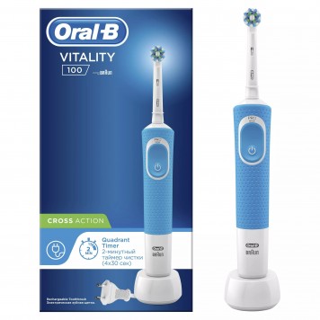 Электрическая зубная щётка Oral-B Vitality D100 голубая