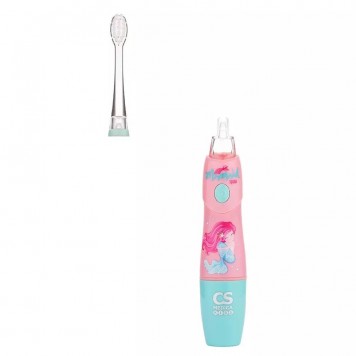Электрическая звуковая зубная щетка CS Medica KIDS CS-9760-F (Русалочка) NEW с 3-мя насадками в комплекте-2