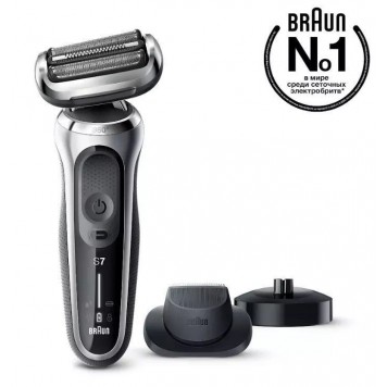 Электробритва Braun Series 7 71-S4200cs сухое/влажное бритьё зарядная станция насадка серебристая