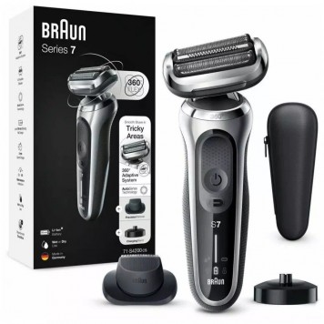Электробритва Braun Series 7 71-S4200cs сухое/влажное бритьё зарядная станция насадка серебристая-1